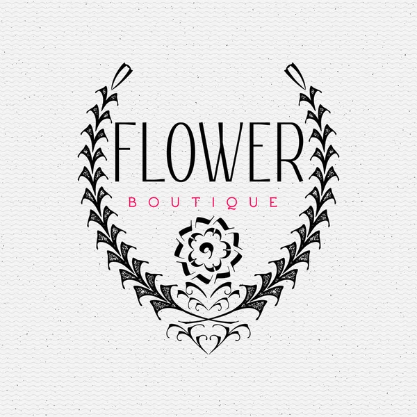 Flor Boutique insignias y etiquetas para cualquier uso — Vector de stock