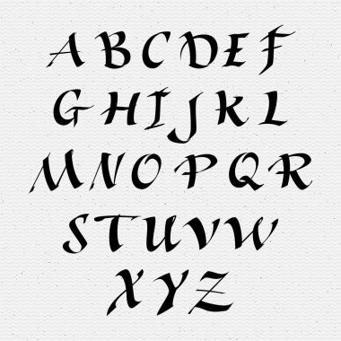 İktidar kalem komut dosyası yazı yazı tipi, el yazısı kaligrafi alfabesi