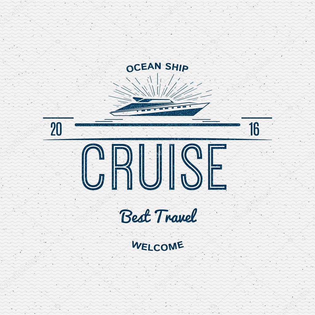 Cruise best travel insignia  and labels It can be used for branding and design stages making prints