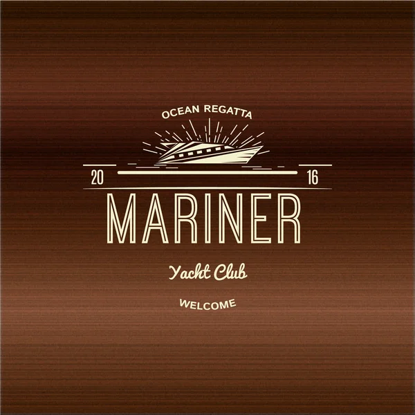 Mariner Yacht club badges logos and labels for any use — Stock Vector