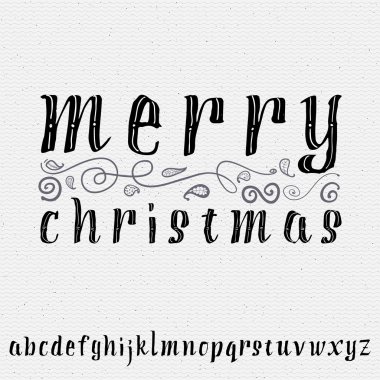 Neşeli Noel amblemi ve etiketleri herhangi bir kullanım için