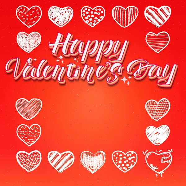 Happy Valentijnsdag belettering opties — Stockvector