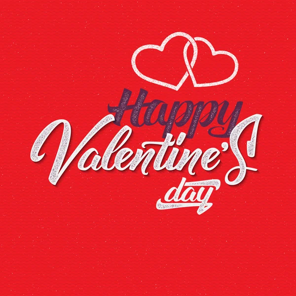 Día de San Valentín - saludo tipografía caligrafía — Vector de stock