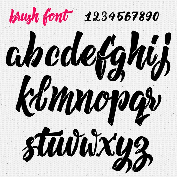 Pennello per scrittura font disegnato a mano — Vettoriale Stock