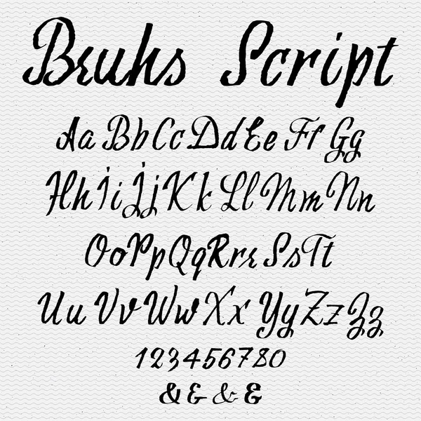 Кисть рукописного шрифта — стоковый вектор