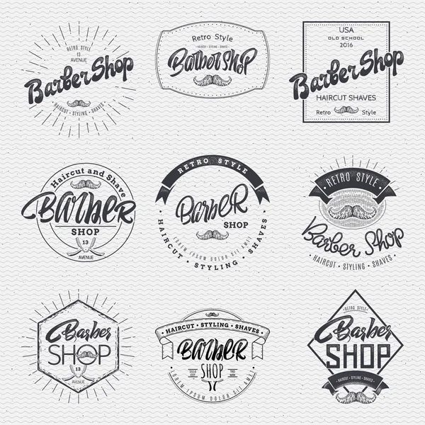 Barber label sticker badge hand-lettering, can be used to design signage brochures presentations — Stock Vector