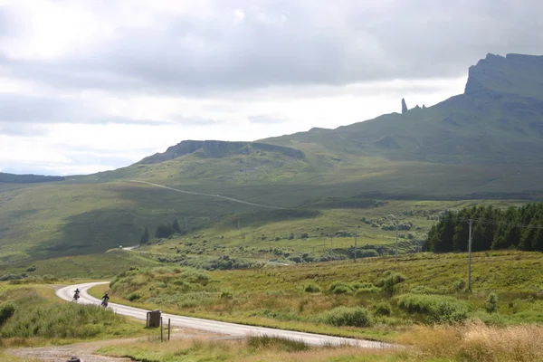 Strada e la tempesta, Isola di Skye Immagine Stock