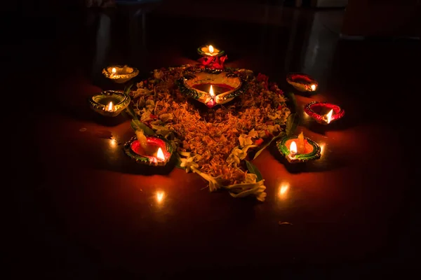 Лампы Diwali Выборочной Фокусировкой — стоковое фото