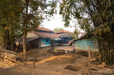 Hindistan 'da bir köy evi.