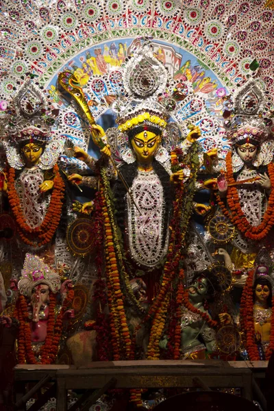 Najwyższy Shakti Maa Durga Jest Czczony Najwyższym Oddaniem Religii Hinduskiej — Zdjęcie stockowe