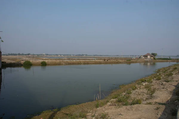 Garnalenkwekerij Bij Sundarban West Bengal — Stockfoto
