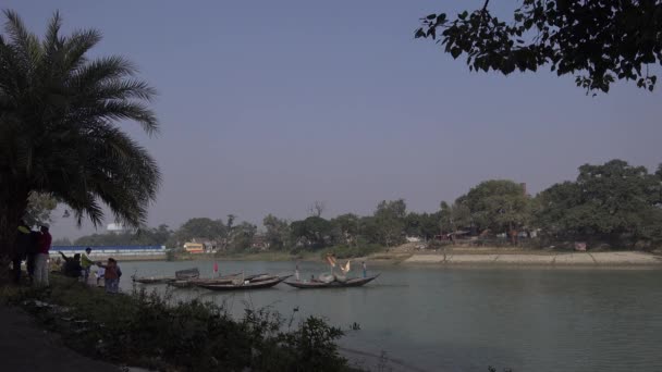 Flusslandschaft Von West Bengal — Stockvideo