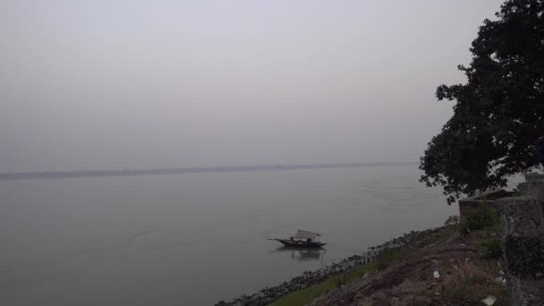 River Landscape West Bengal — Stock Video