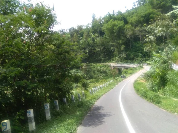 Empty Lonely Roads Day Tourist Attractions Mountainous Scenic Area — Stock Photo, Image