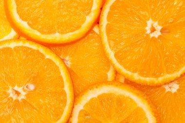 Turuncu meyve desenli kompozisyon. Yaz sağlıklı gıda geçmişi.