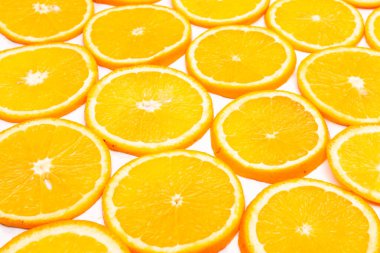 Turuncu meyve desenli kompozisyon. Yaz sağlıklı gıda geçmişi.