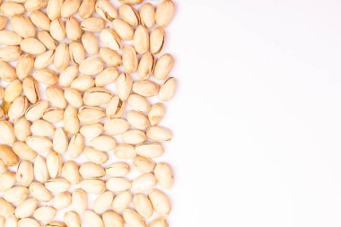 Sağlıklı organik fındıkların üst görünümü