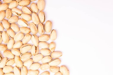 Sağlıklı organik fındıkların üst görünümü