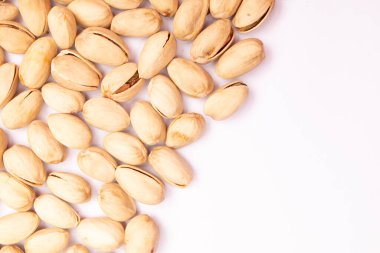 Sağlıklı organik fındıkların üst görünümü