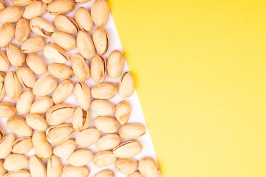 Sağlıklı organik fındıkların üst görünümü