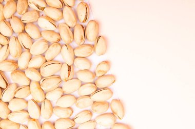 Sağlıklı organik fındıkların üst görünümü