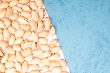 Sağlıklı organik fındıkların üst görünümü