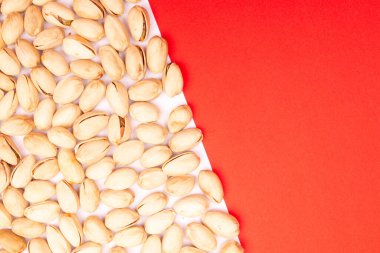 Sağlıklı organik fındıkların üst görünümü