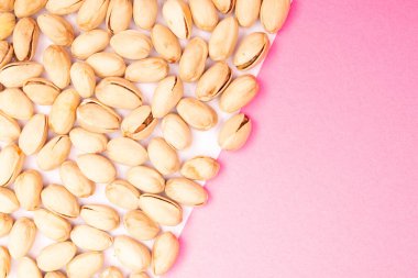 Sağlıklı organik fındıkların üst görünümü