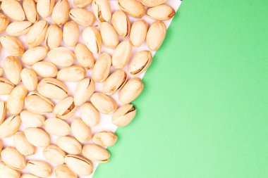 Sağlıklı organik fındıkların üst görünümü