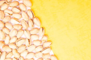 Sağlıklı organik fındıkların üst görünümü