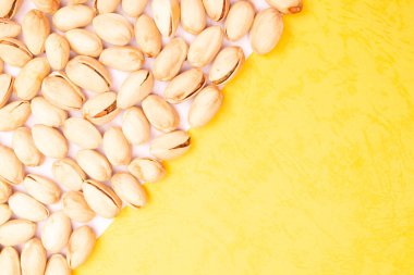 Sağlıklı organik fındıkların üst görünümü