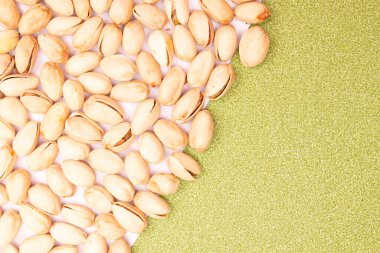 Sağlıklı organik fındıkların üst görünümü