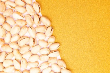 Sağlıklı organik fındıkların üst görünümü