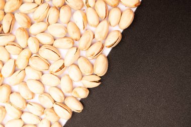 Sağlıklı organik fındıkların üst görünümü