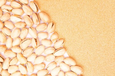 Sağlıklı organik fındıkların üst görünümü