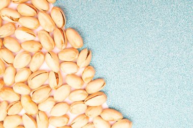 Sağlıklı organik fındıkların üst görünümü