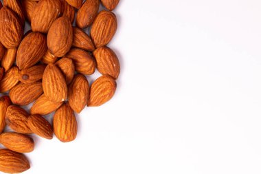 Sağlıklı organik fındıkların üst görünümü