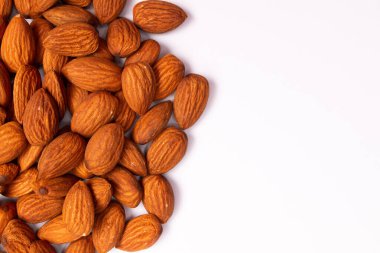 Sağlıklı organik fındıkların üst görünümü