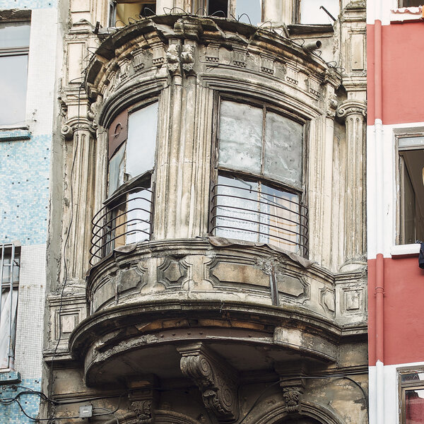 Balcony of the Typical House of Istanbul, Turkey