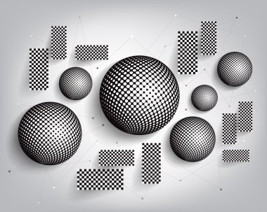 3D-Black-and-White-Tech-Composition-Halftone-Effect
