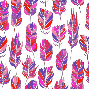 Vektör-sorunsuz-arka plan-ile-tüyler