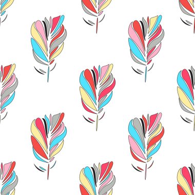 Vektör-sorunsuz-arka plan-ile-tüyler