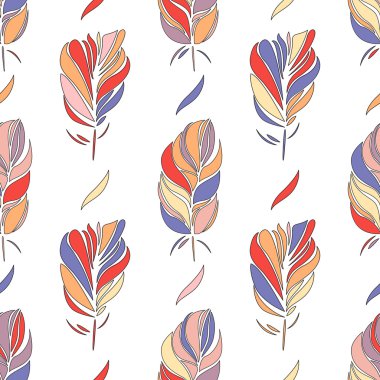 Vektör-sorunsuz-arka plan-ile-tüyler