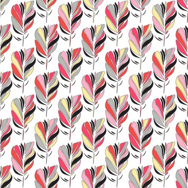 Vektör-sorunsuz-arka plan-ile-tüyler