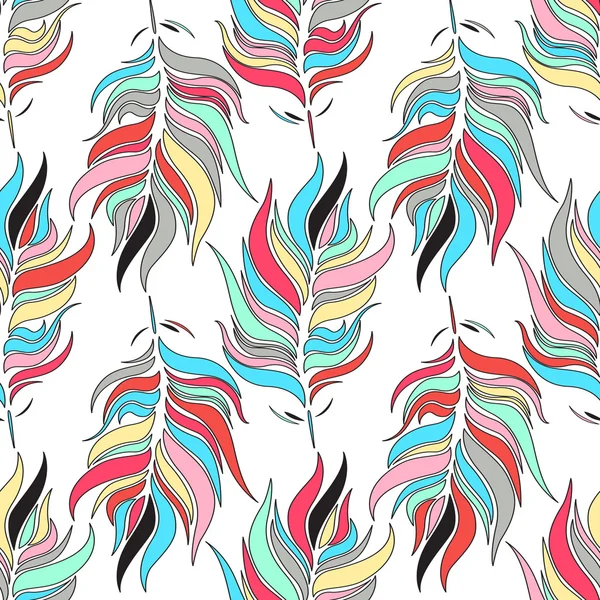 Vecteur-sans-couture-fond-avec-plumes — Image vectorielle
