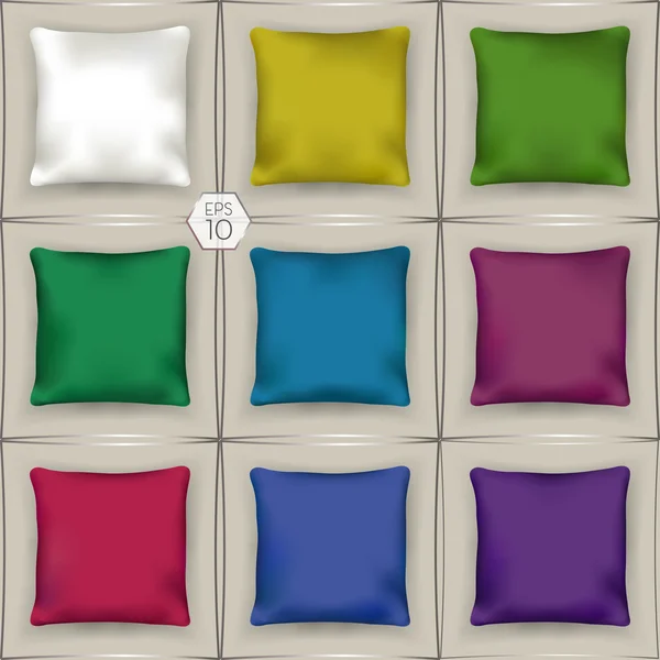3D-set-of-Silk-Pillows-03 — Stok Vektör