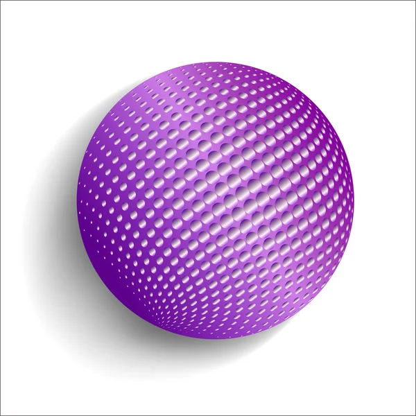 3D-ilustración-brillante-color-esfera-con-medio tono-efecto-06 — Vector de stock