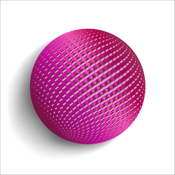 3D-illustrazione-luminoso-colorato-sfera-con-Mezzitoni-Effetto-07 — Vettoriale Stock