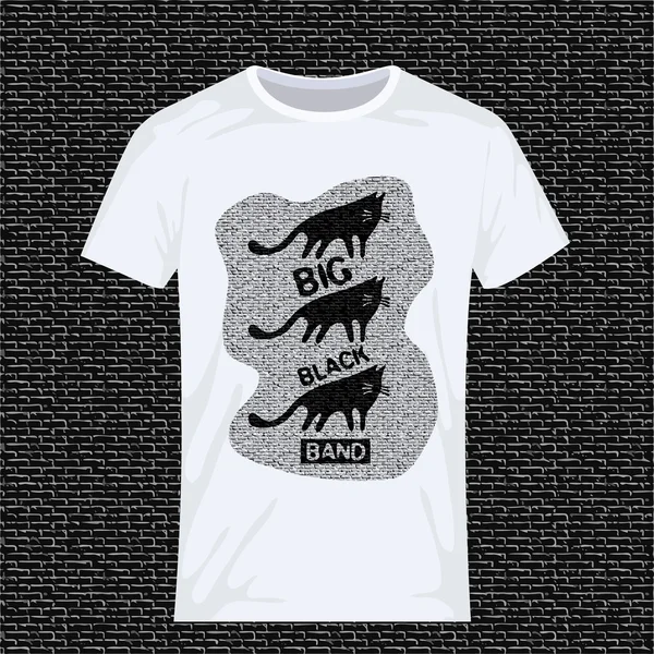 Invasión de los gatos negros.-Vector-design-for-printing-on-T-shirts — Vector de stock
