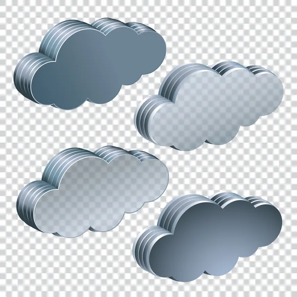 Cloud-storage.-Icons-with-space-for-your-text — ストックベクタ